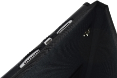 Funda iPad industrial detalle orificios sonido carga